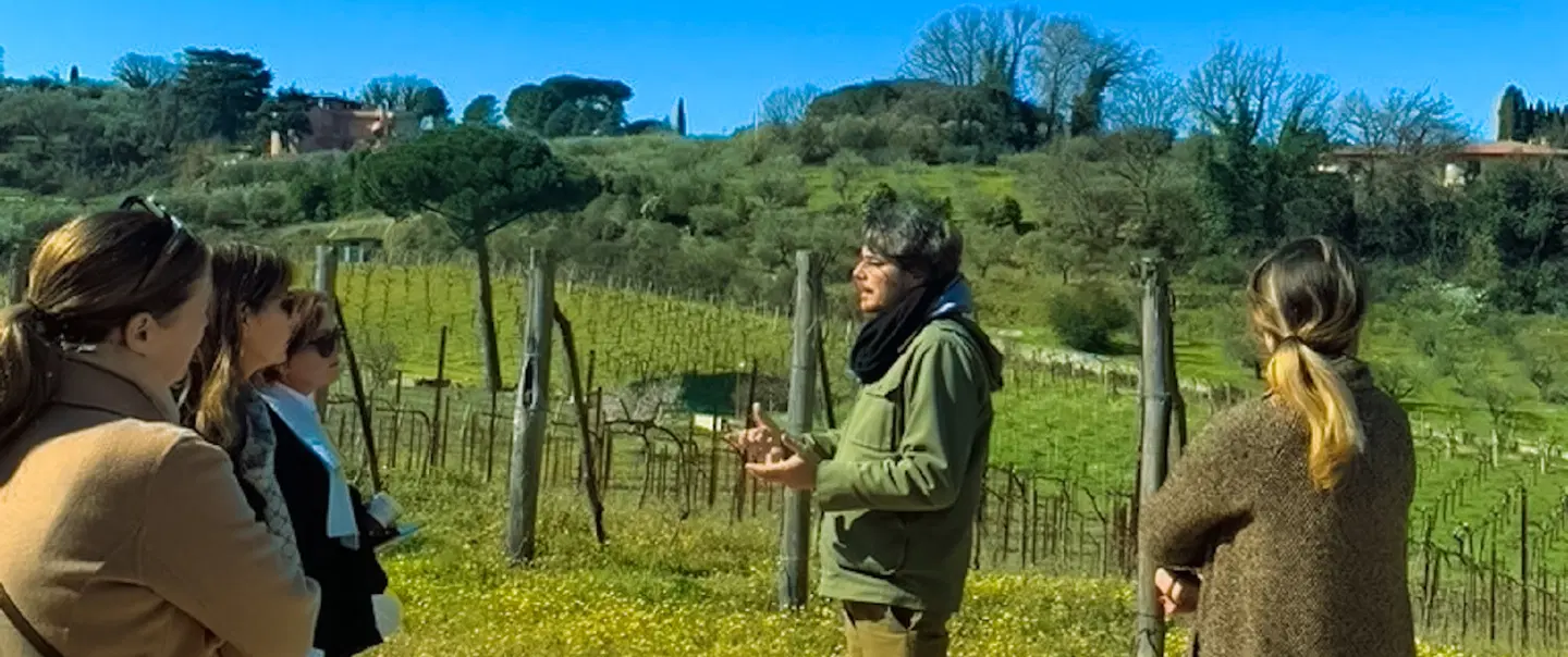 Wine Tasting from Rome with visit to a family-run low-intervention winery and countryside lunch.