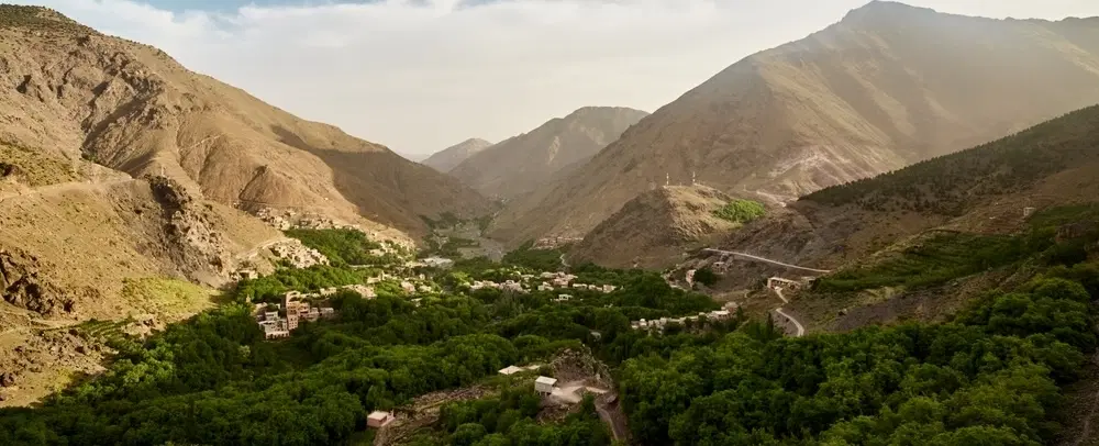 Hiking Trek to Toubkal Refuge in Atlas Mountains with expert guide starting in Imlil near Marrakesh.