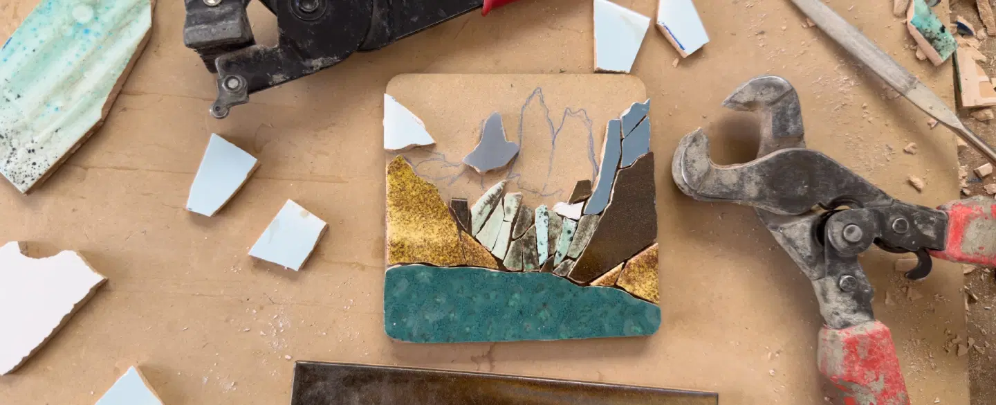 Mosaic Workshop in Santiago, Chile with muralist: design and create a personal artwork to take home.