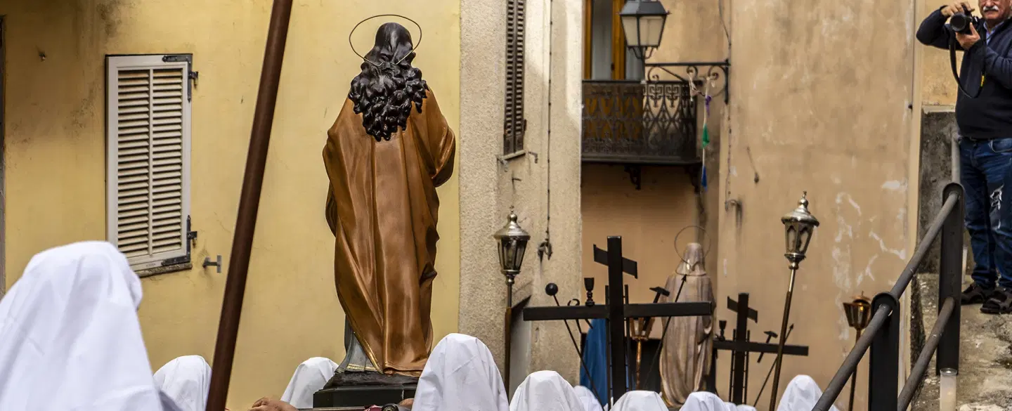 Holy Week Photo Experience in Cuglieri, Sardinia with Good Friday procession and Miserere chant.