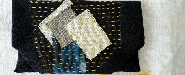 Craft Workshop in Tokyo exploring sashiko embroidery, visible mending, and a handmade pouch.