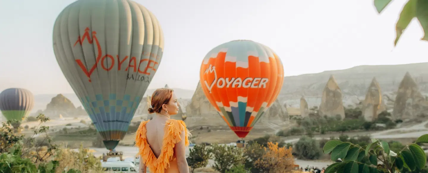 Framed by Balloons at Sunrise