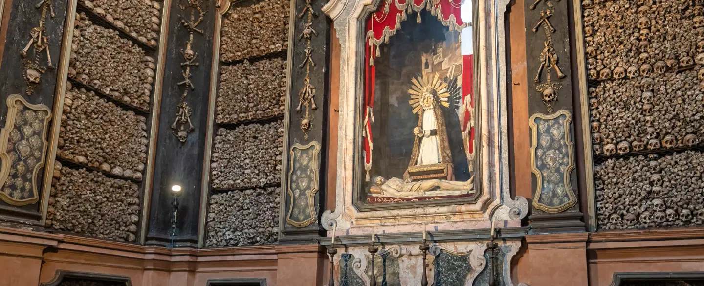 Walking Tour in Milan: explore San Bernardino Ossuary Chapel & the city’s mystical-medical history.
