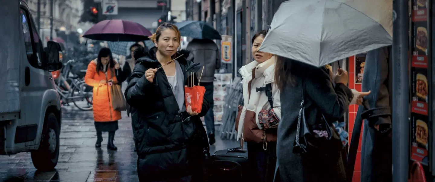 Photo Walk through Milan’s Chinatown along Via Paolo Sarpi, capturing vibrant layered street scenes.
