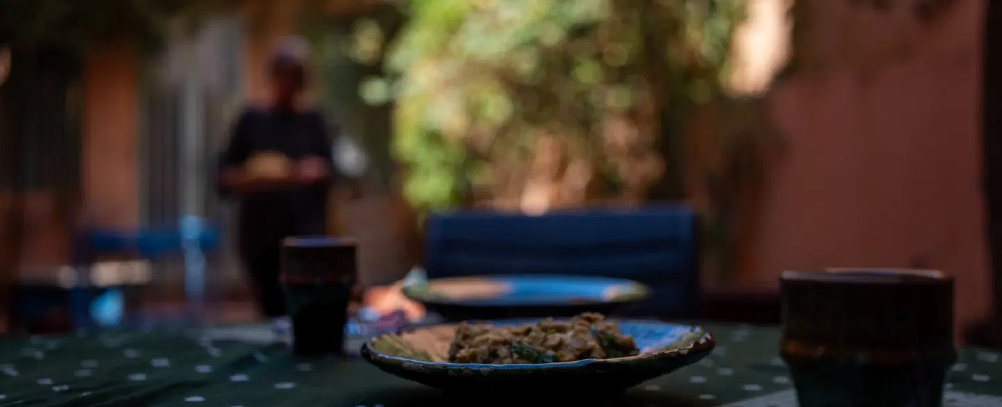 Cooking Class in Marrakesh: Private farm-to-table session with herbs, tagine & charcoal cooking.