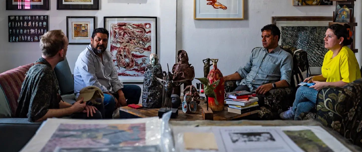 Art Tour at Oaxaca’s Top Printmaking Studio to explore techniques, history & meet the owner.