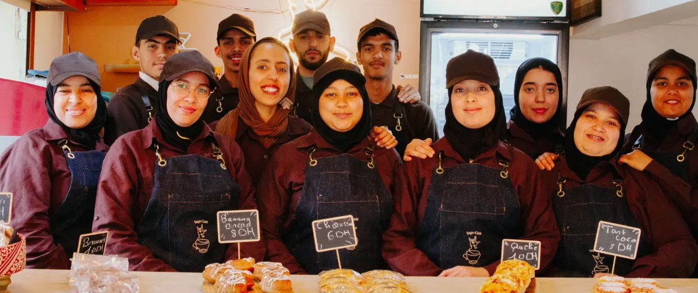 Cooking Class in Marrakesh with deaf chefs—bake Moroccan sweets and support a social-impact café.