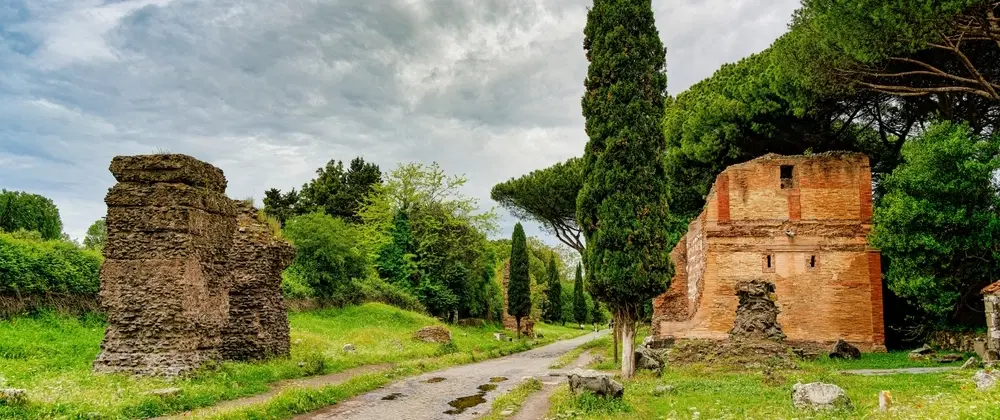 Power Walking Tour in Rome along the Appian Way, discovering ancient landmarks and natural beauty.