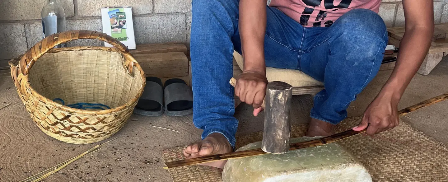 Craft Tour near Oaxaca featuring ancestral basket weaving, hands-on workshop, traditional lunch.