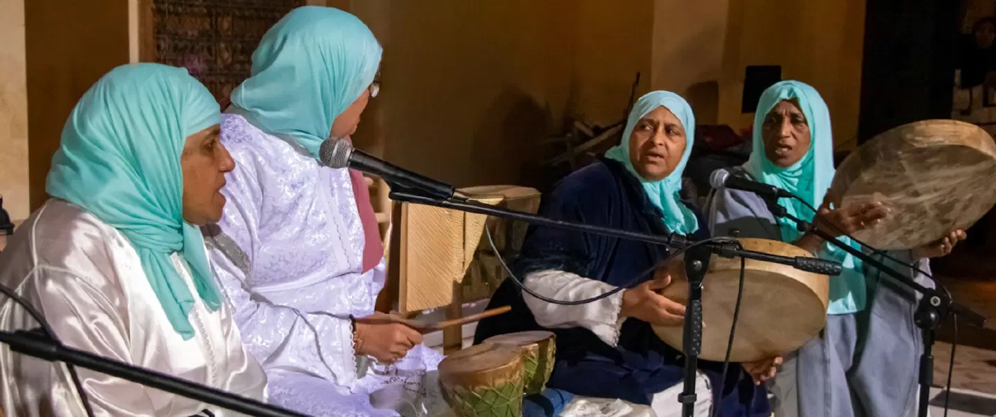 Storytelling Dinner in Fes or lunch: Sufi tales, Hadra music rituals & Moroccan feast in medina.