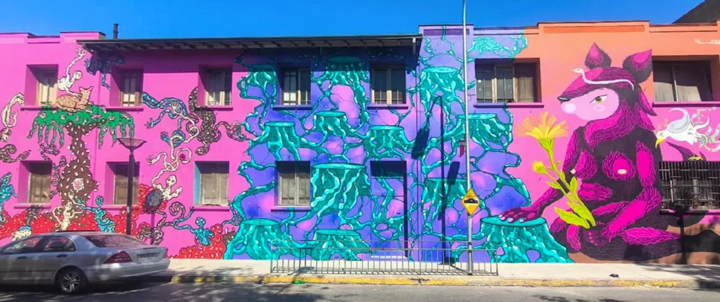 Street Art Walking Tour in Santiago exploring Barrio Yungay murals, artists and local history.