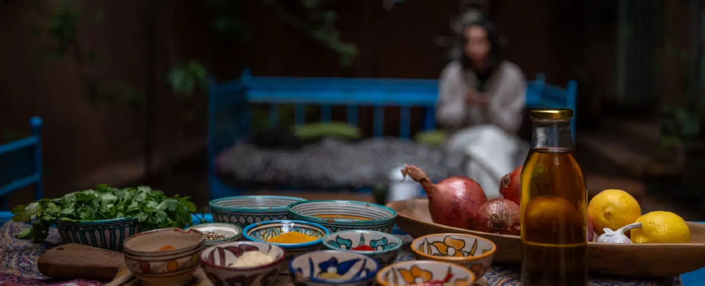 Cooking Class in Marrakesh: Private farm-to-table session with herbs, tagine & charcoal cooking.