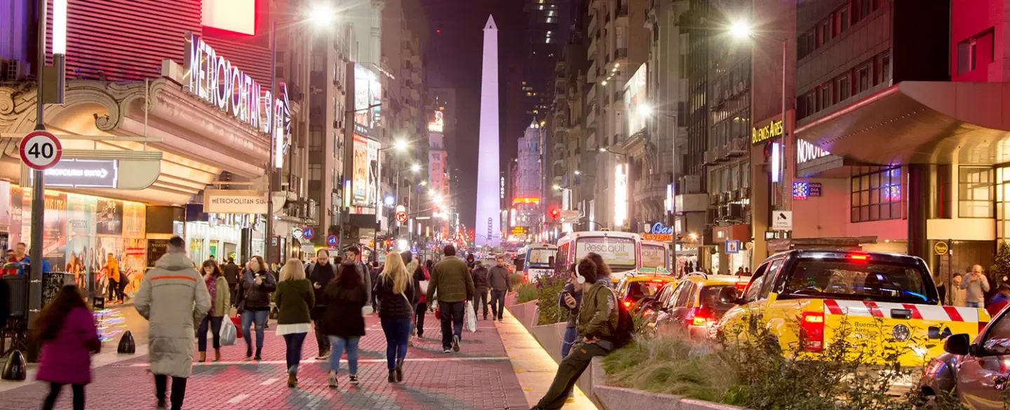 Walking Tour of Avenida Corrientes, Buenos Aires, focused on culture: theaters, bookstores, flavors.