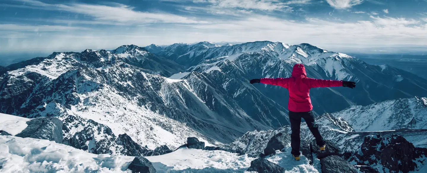 Hiking Trek to summit Mount Toubkal with two nights' stay in the Atlas Mountains, near Marrakesh.