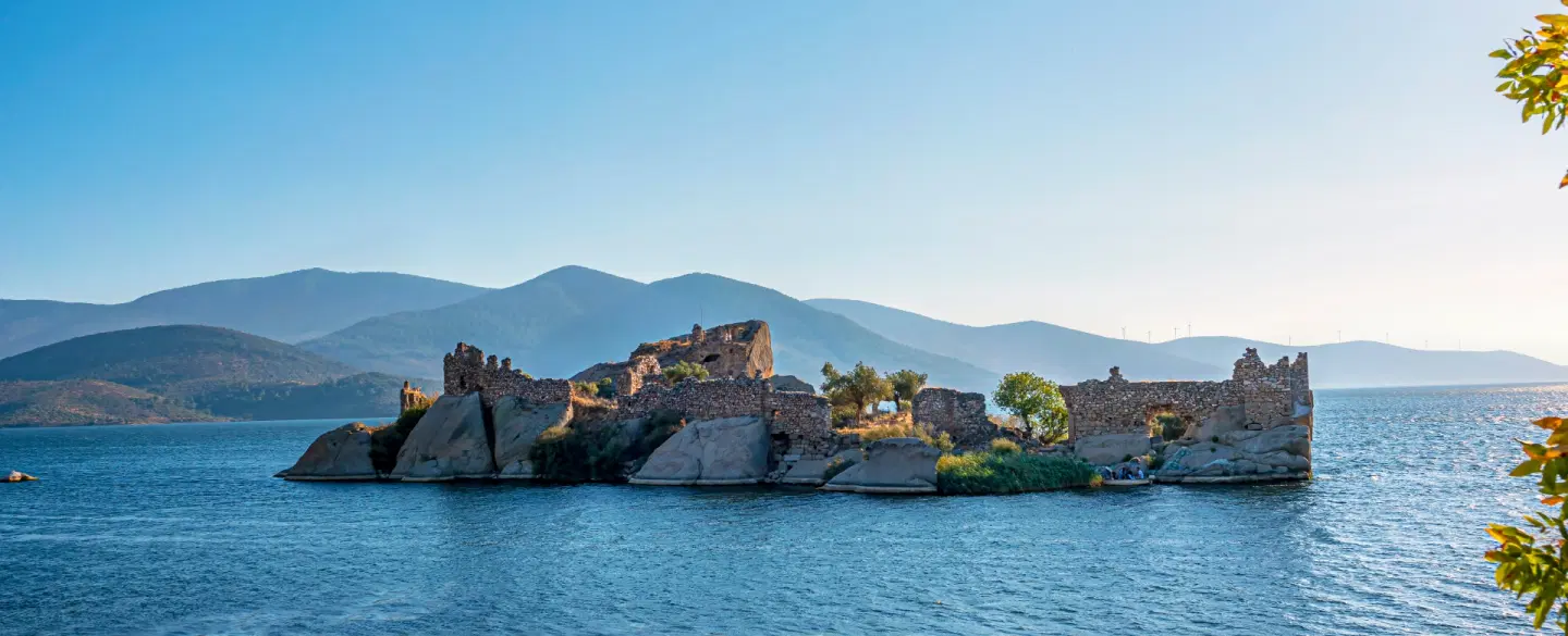 Day Trip from Bodrum exploring Lake Bafa, Heraclea ruins, island chapels, seafood, and olive oil.