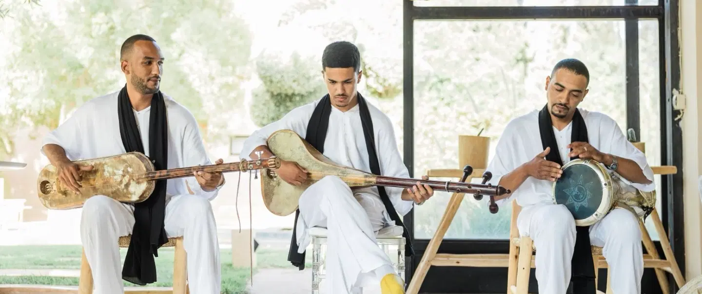 Storytelling Dinner in Marrakesh or lunch: private Arabian Nights–style tales, Gnawa music & feast.