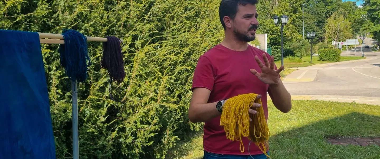 Craft Tour in Istanbul exploring Turkish textile traditions and hands-on natural dyeing techniques.