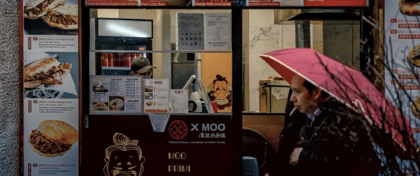 Photo Walk through Milan’s Chinatown along Via Paolo Sarpi, capturing vibrant layered street scenes.