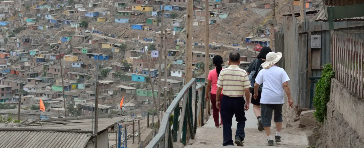 Community Experience in Lima visiting artisans, families, social impact project, local cooperatives.
