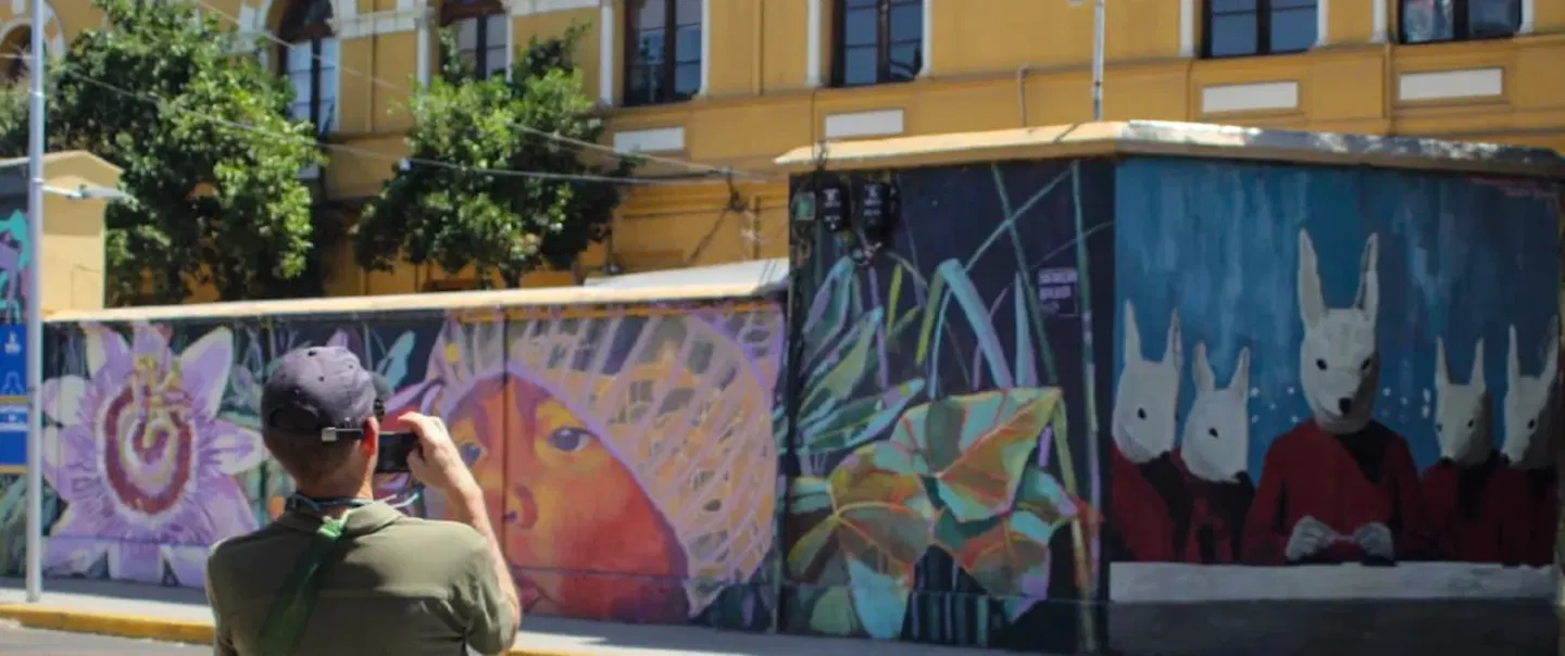 Street Art Walking Tour in Santiago exploring Barrio Yungay murals, artists and local history.