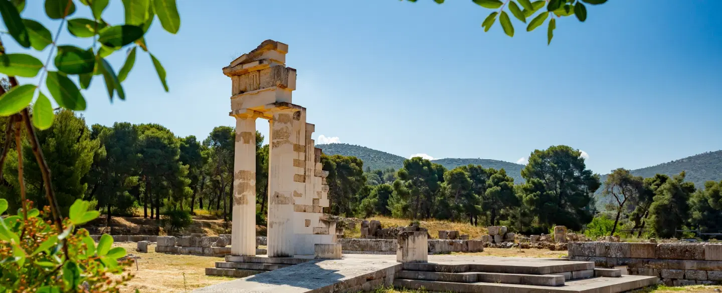 Theater Experience in Epidaurus from Nafplio or Athens, exploring myths through play and staging.