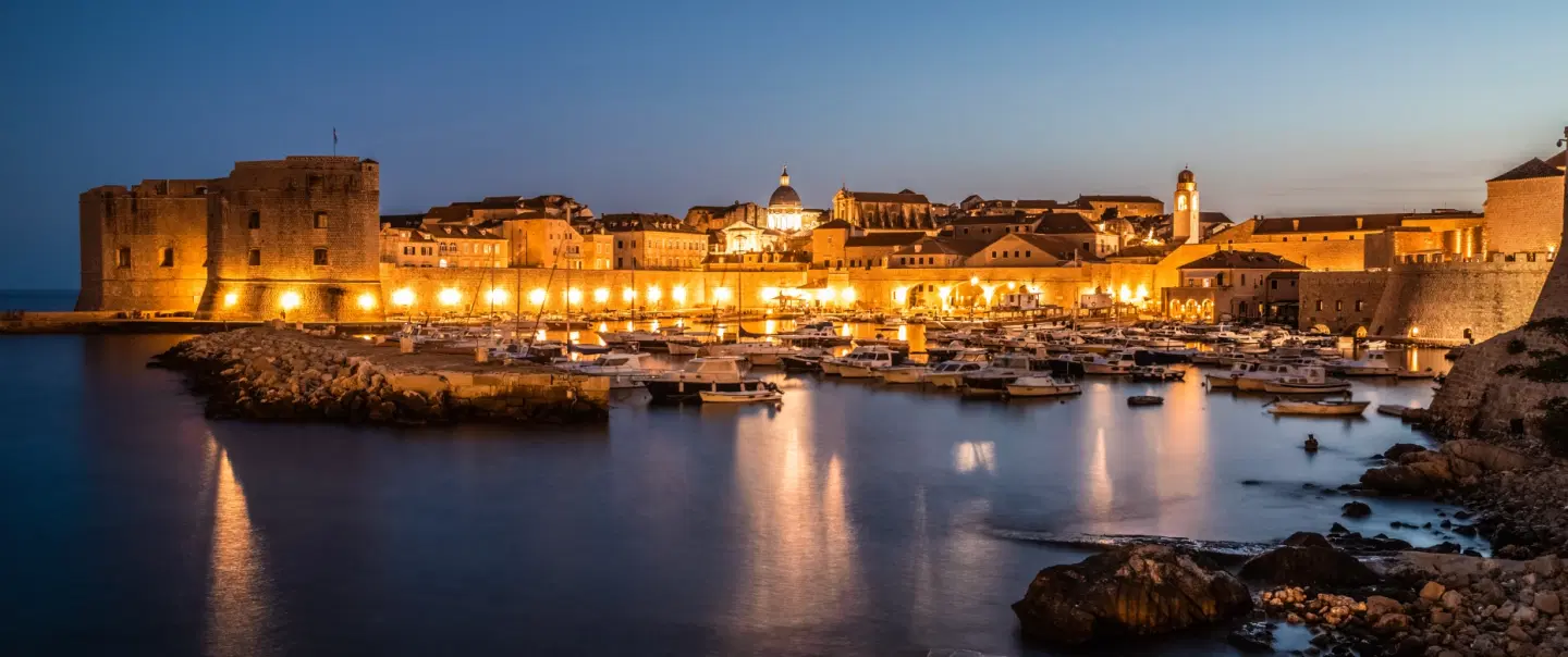 Sunset Boat Tour in Dubrovnik with views of City Walls, Lokrum, Elaphiti Islands and sparkling wine.