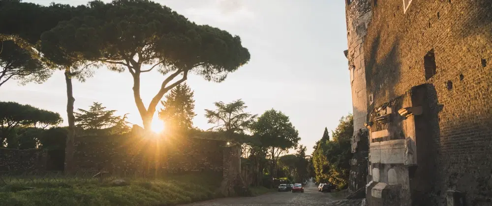 Power Walking Tour in Rome along the Appian Way, discovering ancient landmarks and natural beauty.