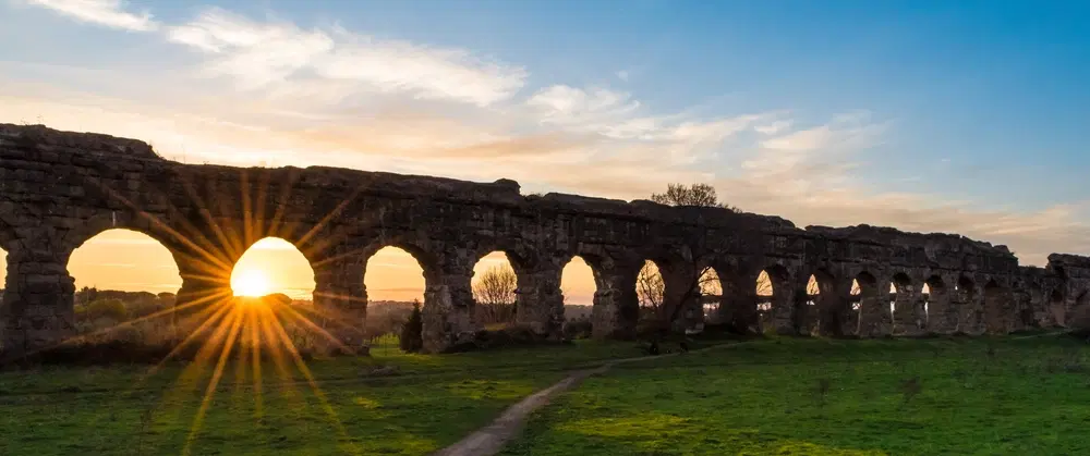 Chasing Dawn Along Aqueducts