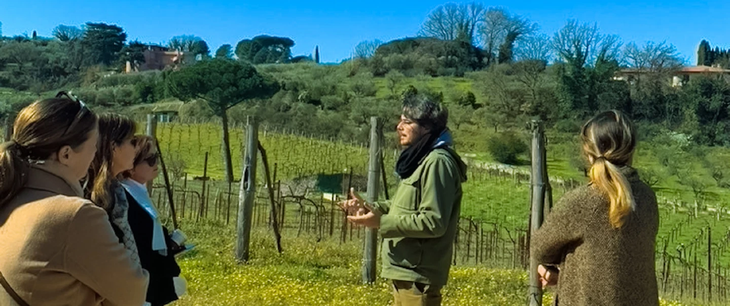 Wine Tasting from Rome with visit to a family-run low-intervention winery and countryside lunch.