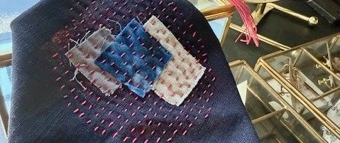 Craft Workshop in Tokyo exploring sashiko embroidery, visible mending, and a handmade pouch.