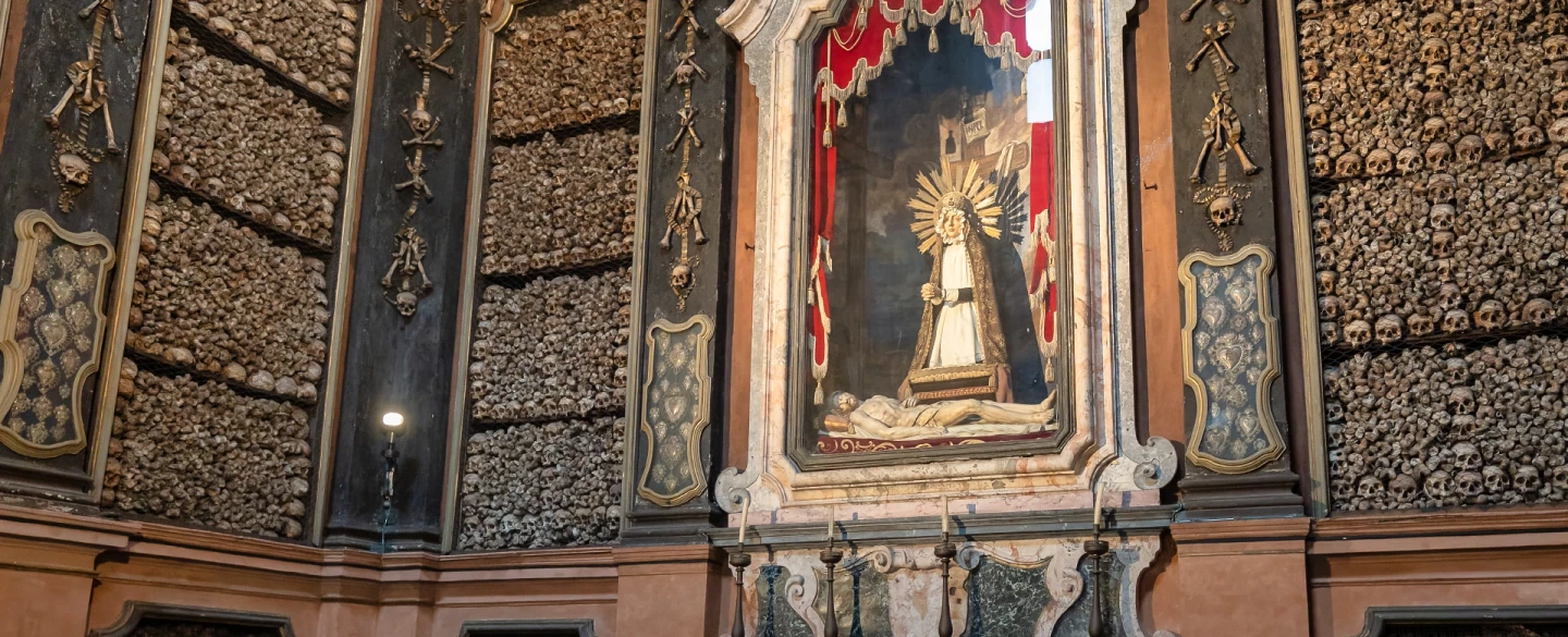 Walking Tour in Milan: explore San Bernardino Ossuary Chapel & the city’s mystical-medical history.
