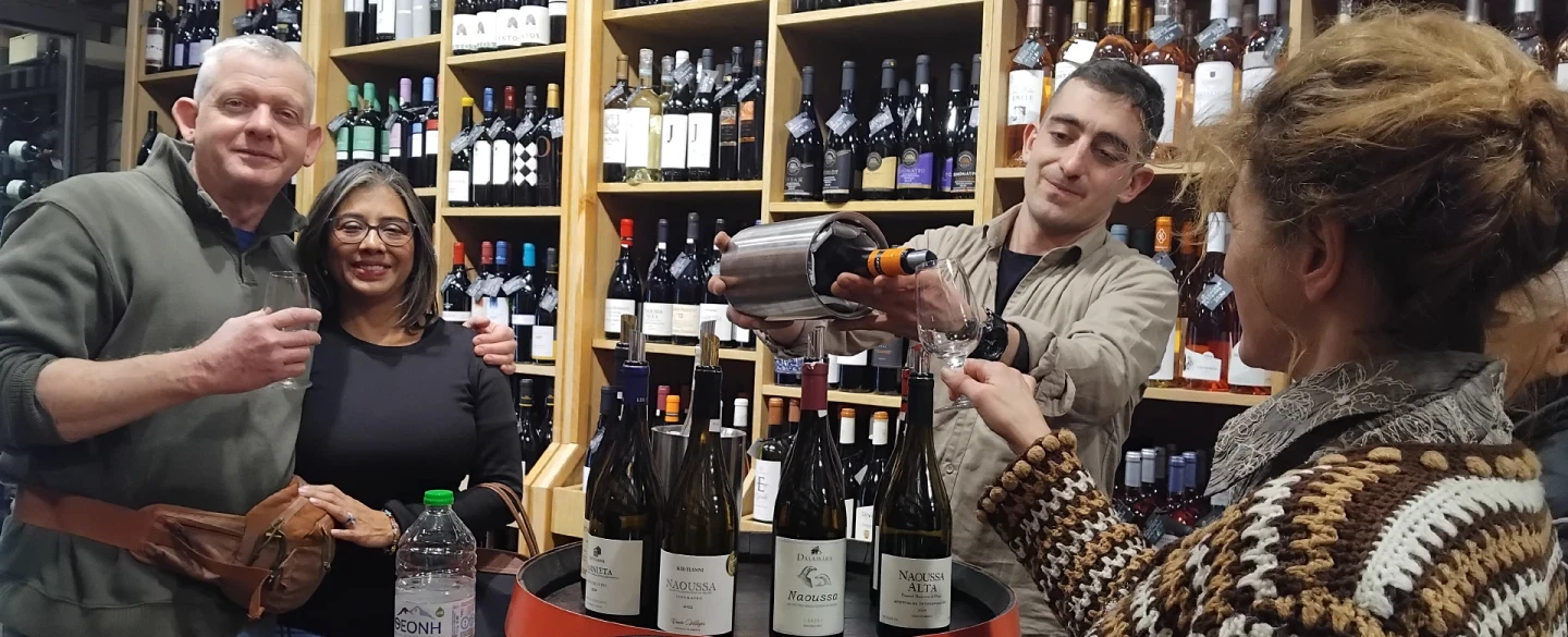 Wine Tasting in Thessaloniki walking through local flavors and Greek wines with curated pairings.