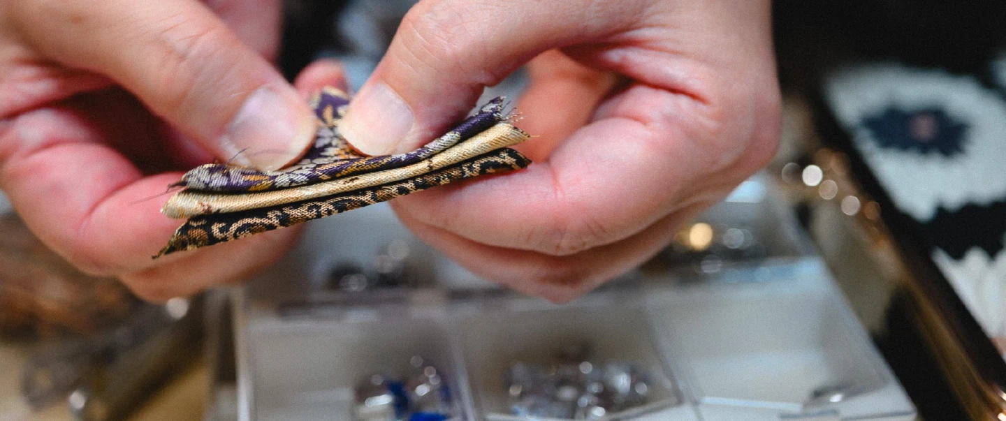 Tsumami-zaiku Silk Craft Workshop in Tokyo's Kagurazaka district with a contemporary master. 