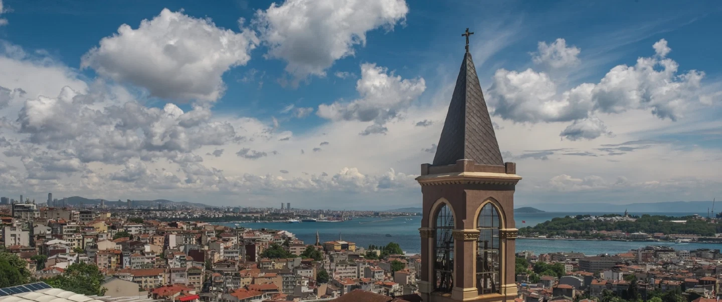 Photography Walking Tour in Istanbul's Pera, past the Pera Palace, Çiçek Pasajı, and Kamondo Stairs.