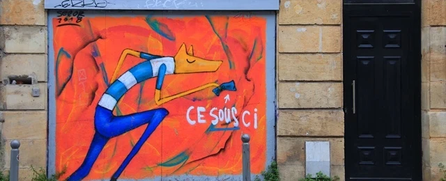 Street Art Walking Tour in Bordeaux exploring murals, graffiti, artists, and social commentary.