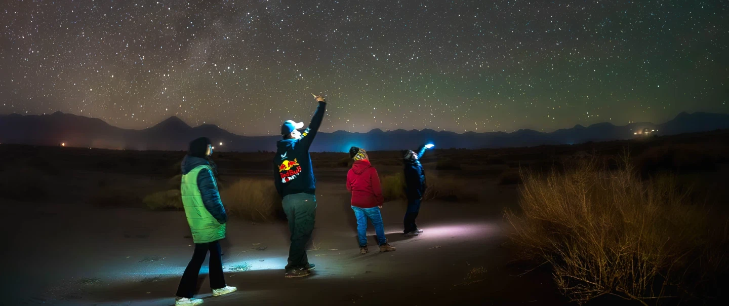 Atacama Astrotourism Trek: night hike under the Milky Way, learning Andean Indigenous sky legends.
