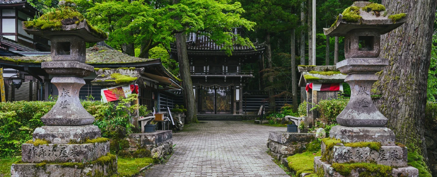 Temple Walk and Japanese Tea Ceremony at 1300-year Natadera near Kanazawa with a Buddhist priestess.