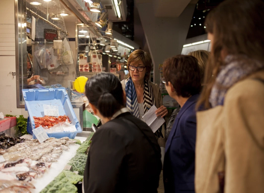 Food Tour in Barcelona through Sant Antoni, La Boqueria, Santa Caterina Markets with El Born lunch.