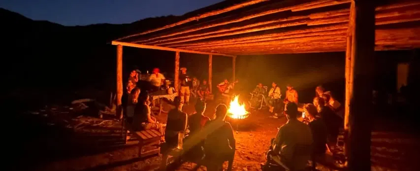 Sunset Horseback Ride in Andes Mountains of Mendoza Argentina with gaucho culture, bonfire, asado.