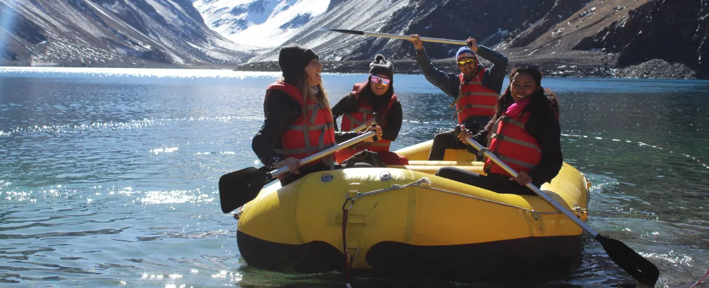 Nature Day Trip from Los Andes near Santiago, Chile, with boat ride on mystical Laguna del Inca.
