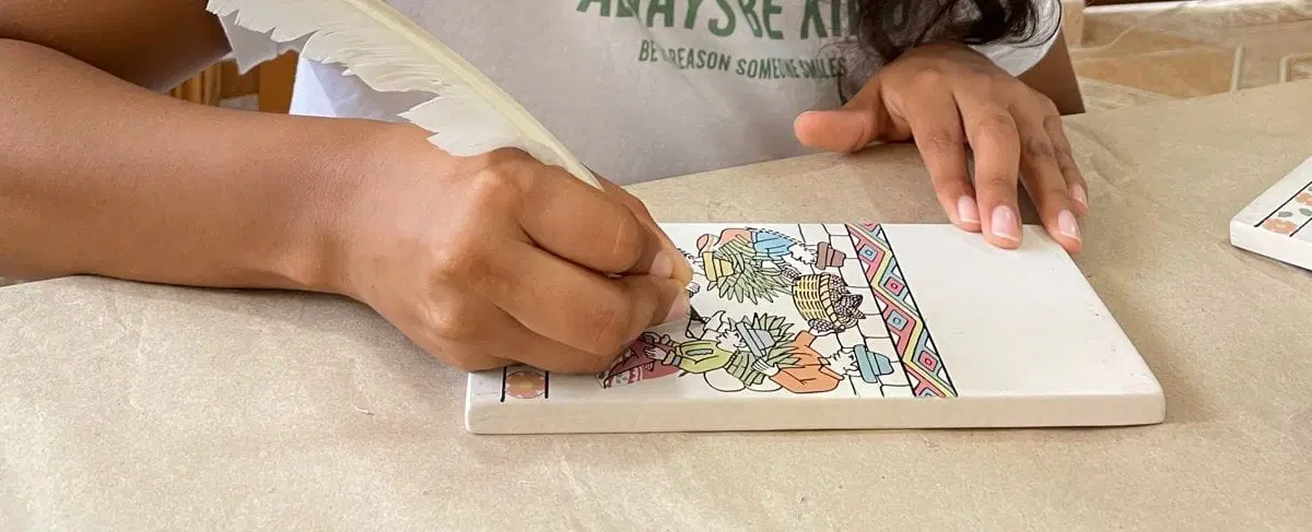 Sarhua Tablets Art Workshop in Lima with Indigenous artisans painting, storytelling & sharing lunch.