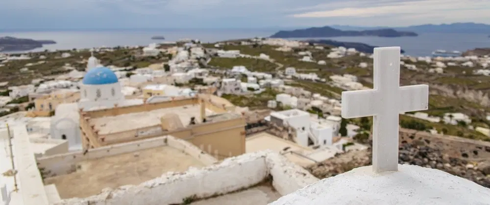 Island Tour in Santorini with curated sightseeing in the morning and shared Aegean sunset cruise.