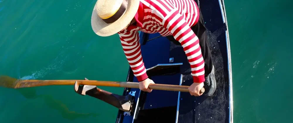 Vow Renewal in Venice on a Gondola with officiant, photos, music & Prosecco for lasting memories.