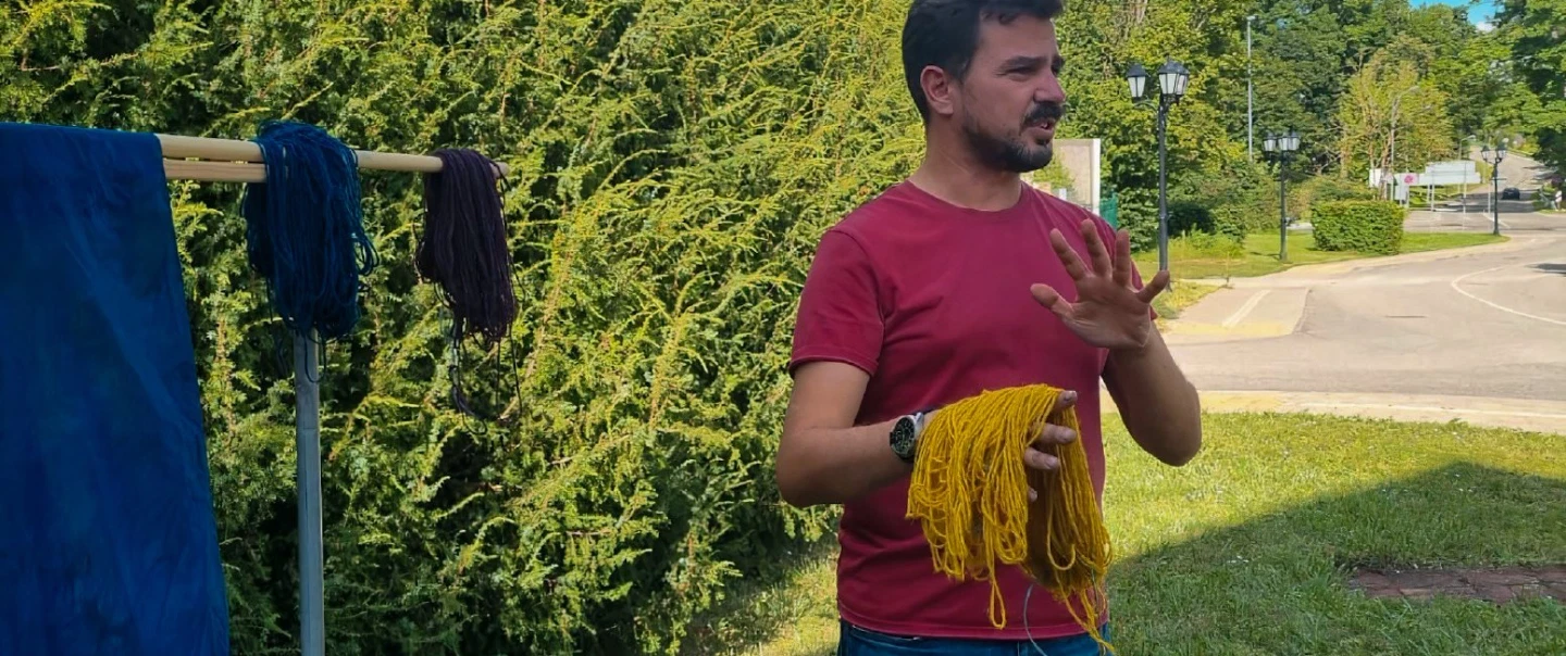 Craft Tour in Istanbul exploring Turkish textile traditions and hands-on natural dyeing techniques.