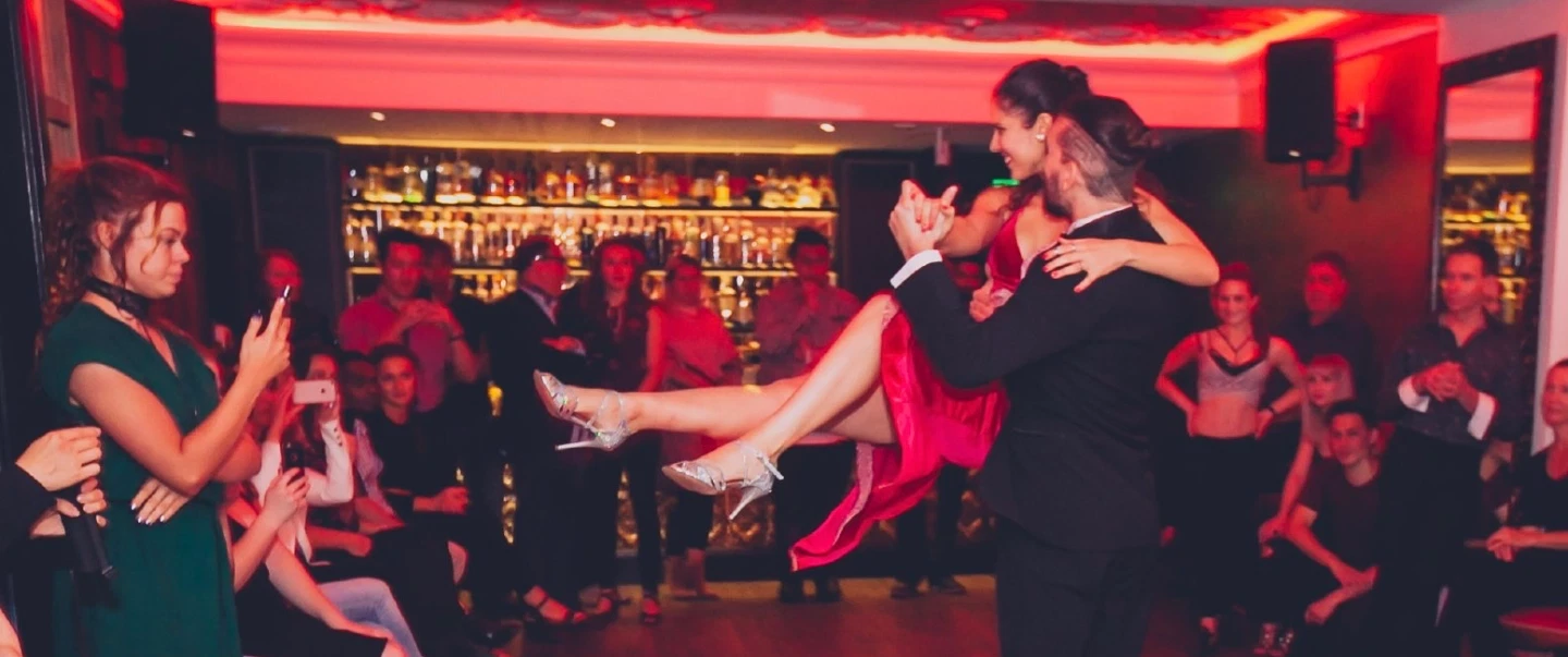 Milonga Tango Experience in Buenos Aires learning about tango culture with a professional dancer.