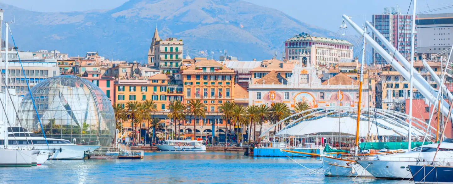 Photo Walk in Genoa exploring Porto Antico’s iconic architecture, as a day trip from Milan.